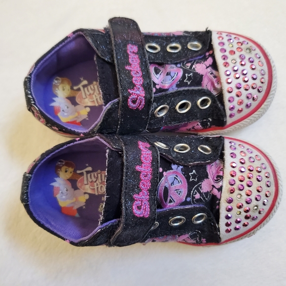 Skechers Twinkle Toes Light Up Toddler Girls Shoes Size 7 - Picture 7 of 13